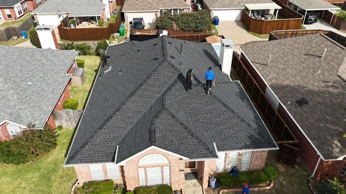 Slate & Tile Roof Repair work in progress on a Cottonwood Heights property